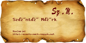 Szántó Márk névjegykártya