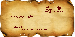 Szántó Márk névjegykártya